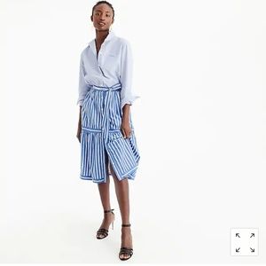 Jcrew button front tie front skirts